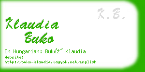 klaudia buko business card